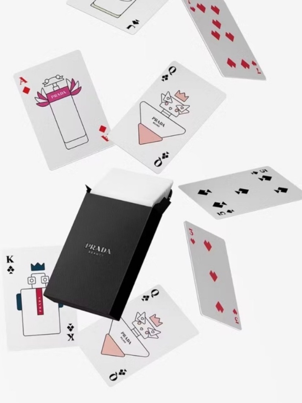 PRADA BEAUTY Limited Edition PLAYING CARDS (52 Card Deck) NEW IN BOX/SEALED GWP